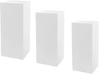 Display Pedestal Stand, Metal Display Pedestal Stands, Metal Showing Holder Pillars Display Pillars For Birthday Party Wedding 110.23 lbs Load-Bearing Capacity (White 3 PCS)
