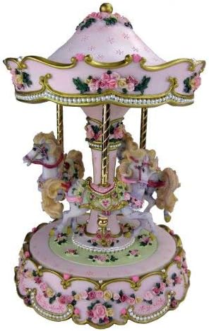 San Francisco Music Box Hearts and Roses Musical Carousel