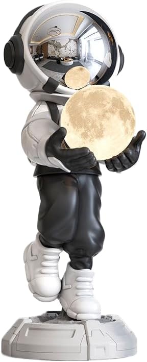 Astronaut Statue, Spaceman Sculpture, Home Decor Sculpture, Cool Metal mask Decoration, Large Spaceman Figurine Decoration