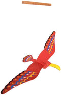 WitnyStore Wooden Bird Mobile 24" Red Long Yellow Beak Hand Made Painted Wood Flapping Wing Birds Hanging Ceiling Decor Wind Chimes Handcrafted Art Animal Decorative Collectibles Décor Gifts Souvenirs