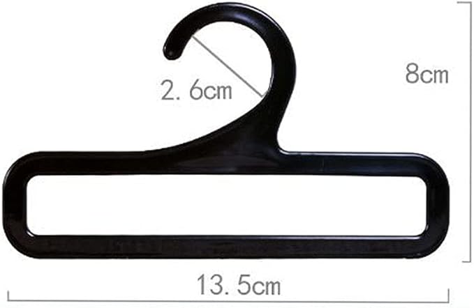 10 Pcs Plastic Scarf Hangers Towel Holders Closet Organizer for Scarves, Ties, Shawls, Belts, Towels (Black)