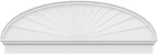 62" W x 22-3/8"H x 2-3/4"P Elliptical Sunburst Architectural Grade PVC Combination Pediment