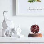 Metal Decorative Sphere for Home Decor - Decorative Balls for Shelves, Centerpiece Bowls, Bookshelf - Decoration Orbs Accents for Living Room, Bedroom - Fancy Red Shelf Spheres