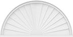 42"W x 21"H x 2"P Half Round Sunburst Architectural Grade PVC Pediment