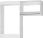 ROOMTEC Modular Closet System, 64" Wall-Mounted Closet Organizer with Hanging Rods, Wooden Tower for Walk-In Closets, Wardrobe Storage Kit, White