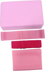 Yoga Tool Kit Yoga Block Latex Pull Towel Stretch Band Resistance Ring Carrying Strap for Home Exercise
