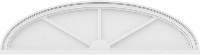 46" W x 12-1/2"H x 2" P Elliptical 3 Spoke Architectural Grade PVC Pediment
