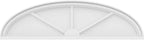 46" W x 12-1/2"H x 2" P Elliptical 3 Spoke Architectural Grade PVC Pediment