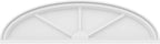 42" W x 11-1/2"H x 2" P Elliptical 3 Spoke Architectural Grade PVC Pediment
