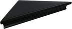 AHDECOR Black Floating Corner Shelves, Elegant Wall-Mounted Corner Shelf for Decorative Display and Storage in Any Room, Set of 2