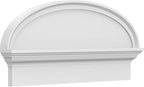 30" W x 14-3/8"H x 2-3/4"P Elliptical Smooth Architectural Grade PVC Combination Pediment