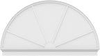 76"W x 44-3/4"H x 2-3/4"P Half Round 4 Spoke Architectural Grade PVC Combination Pediment