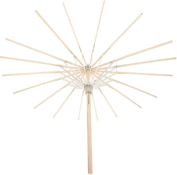 Cabilock Bamboo Paper Umbrella Holder Stand 22X15 Inch Oil Paper Umbrella Support Frame for Wedding Decor and Photography Props Durable Folding Repair Rack