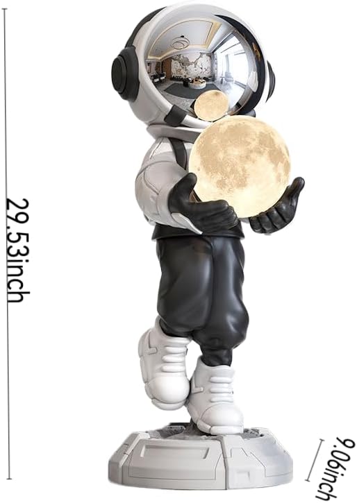Astronaut Statue, Spaceman Sculpture, Home Decor Sculpture, Cool Metal mask Decoration, Large Spaceman Figurine Decoration