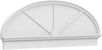 68" W x 23-7/8"H x 2-3/4"P Elliptical 3 Spoke Architectural Grade PVC Combination Pediment