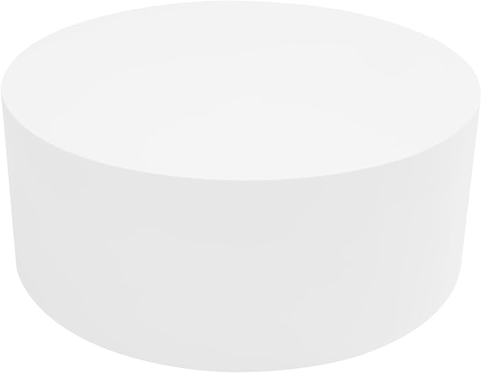 Round Display Pedestal Stand, Event Decor Display Plinth Stands, Bridal Shop Cylinder Plinth Raiser Table, Party Event Decor Circle Pedestal Stand for Boutiques Model Air Conditioner Heightening (White, 19.7*7.9in)