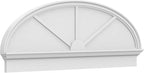 60" W x 21-7/8"H x 2-3/4"P Elliptical 3 Spoke Architectural Grade PVC Combination Pediment