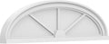 34" W x 9-1/2"H x 2" P Elliptical 3 Spoke Architectural Grade PVC Pediment