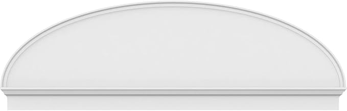 86" W x 28-3/8"H x 2-3/4"P Elliptical Smooth Architectural Grade PVC Combination Pediment