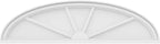 Ekena Millwork 46"W x 12-1/2"H x 2"P Elliptical 4 Spoke Architectural Grade PVC Pediment