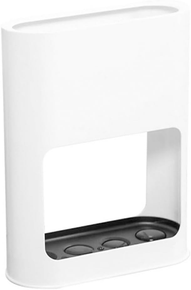 Umbrella Stand, Plastic Umbrella Holder with Removable Drip Tray Rectangular Umbrella Holder Rack for Home Office Entry Hallway, White