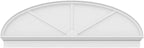 72" W x 24-7/8"H x 2-3/4"P Elliptical 3 Spoke Architectural Grade PVC Combination Pediment