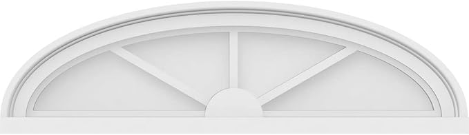 28" W x 8" H x 2" P Elliptical 3 Spoke Architectural Grade PVC Pediment