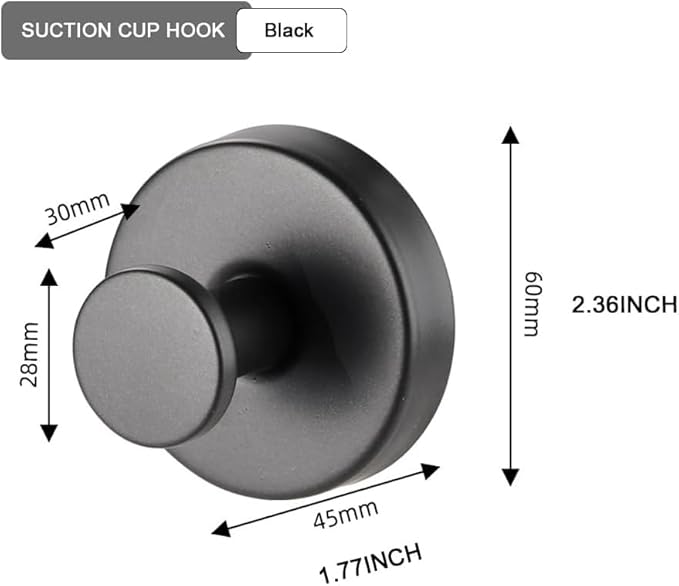 Wreath-Hanger, Strong Stainless Steel Suction-Cup-Wreath-Hooks, 3Pack Wreath-Door-Hanger Fall Halloween Christmas Decorations, Welcome Sign for Front Door Indoor Outdoor (3 Black, 3)