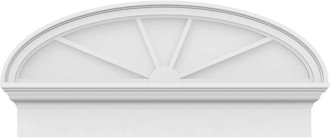 32" W x 14-7/8"H x 2-3/4"P Elliptical 4 Spoke Architectural Grade PVC Combination Pediment