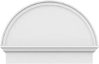 28"W x 20-3/4"H x 2-3/4"P Half Round Smooth Architectural Grade PVC Combination Pediment