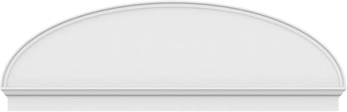 82" W x 27-3/8"H x 2-3/4"P Elliptical Smooth Architectural Grade PVC Combination Pediment