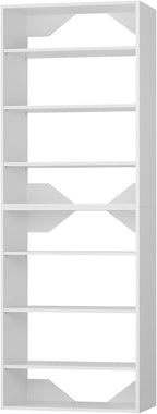 ROOMTEC Modular Closet System, 19.5" Shelf Closet Tower Wall-Mounted Closet Organizer, Wooden Tower for Walk-In Closets, Wardrobe Storage Kit, White