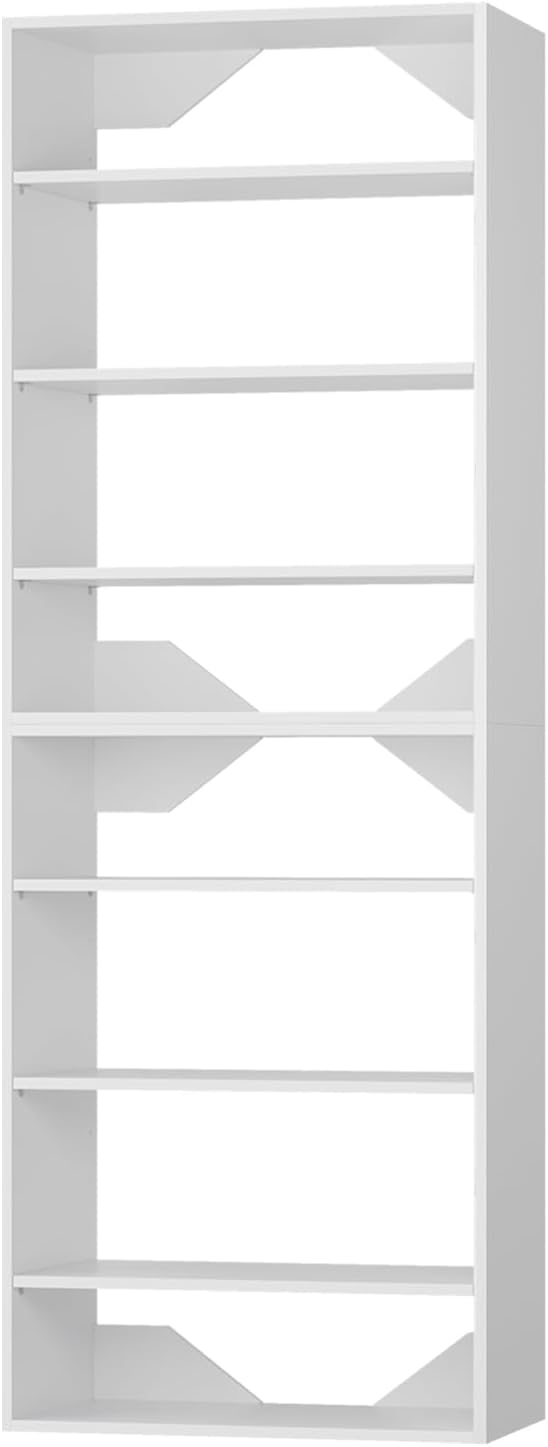 ROOMTEC Modular Closet System, 19.5" Shelf Closet Tower Wall-Mounted Closet Organizer, Wooden Tower for Walk-In Closets, Wardrobe Storage Kit, White