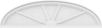Ekena Millwork 44"W x 12"H x 2"P Elliptical 4 Spoke Architectural Grade PVC Pediment
