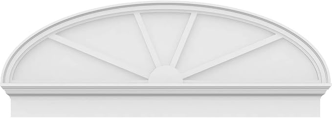54" W x 20-3/8"H x 2-3/4"P Elliptical 4 Spoke Architectural Grade PVC Combination Pediment
