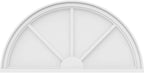 36"W x 18"H x 2"P Half Round 3 Spoke Architectural Grade PVC Pediment