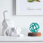 Metal Decorative Sphere for Home Decor - Decorative Balls for Shelves, Centerpiece Bowls, Bookshelf - Decoration Orbs Accents for Living Room, Bedroom - Distressed Teal Shelf Spheres