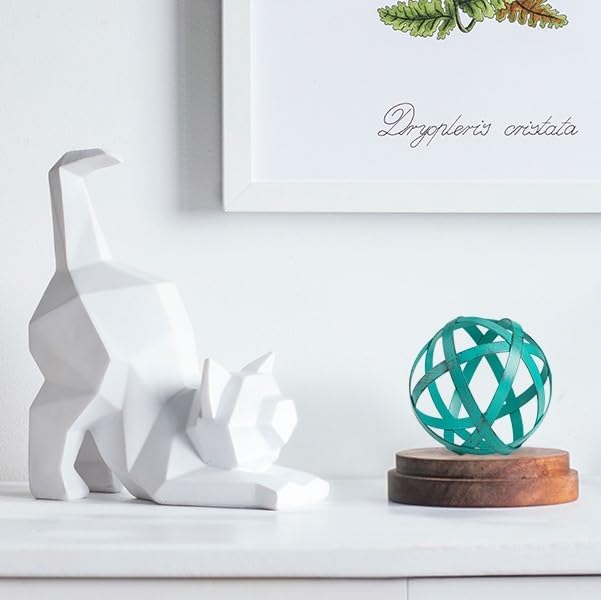 Metal Decorative Sphere for Home Decor - Decorative Balls for Shelves, Centerpiece Bowls, Bookshelf - Decoration Orbs Accents for Living Room, Bedroom - Distressed Teal Shelf Spheres