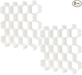 Poeland Drawer Divider Organizer 8pcs DIY Plastic Grid Honeycomb Drawer Divider White 2 Pack