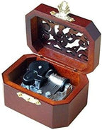 WESTONETEK Vintage Wood Carved Mechanism Musical Box Wind Up Music Box Gift for Christmas/Birthday/Valentine's Day, Melody Amazing Grace