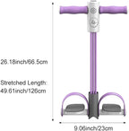 Abdominal Trainer, Sit-Up Training Equipment, 6 Tubes Fitness Elastic Pull Rope, Tension Rope Pull Up Pilate Foot Pedal Resistance Band Workout Tool Ab Shaper