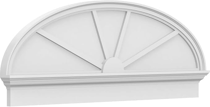 56" W x 20-7/8"H x 2-3/4"P Elliptical 4 Spoke Architectural Grade PVC Combination Pediment