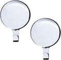 Haute Decor Attract Magnetic Wreath Hanger (Silver) - Set of 2 Magnets - for 2 Metal Doors/Surfaces or 1 Single-Pane Glass Door/Window - Holds up to 10 lbs.