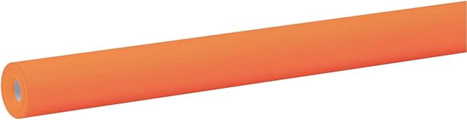 Fadeless Bulletin Board Paper, Fade-Resistant Paper for Classroom Decor, 48” x 50’, Orange, 1 Roll (Pack of 2)
