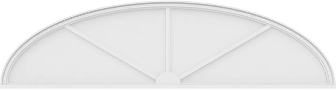 86" W x 22-1/2"H x 2" P Elliptical 3 Spoke Architectural Grade PVC Pediment