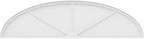 86" W x 22-1/2"H x 2" P Elliptical 3 Spoke Architectural Grade PVC Pediment