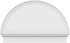 40"W x 26-3/4"H x 2-3/4"P Half Round Smooth Architectural Grade PVC Combination Pediment
