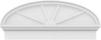 38" W x 16-3/8"H x 2-3/4"P Elliptical 4 Spoke Architectural Grade PVC Combination Pediment