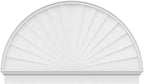 58"W x 35-3/4"H x 2-3/4"P Half Round Sunburst Architectural Grade PVC Combination Pediment