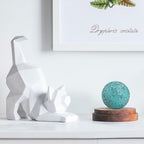 Everydecor Metal Decorative Sphere for Home Decor - Decorative Balls for Shelves, Centerpiece Bowls, Bookshelf - Decoration Orbs Accents for Living Room, Bedroom - Vintage Blue Shelf Spheres